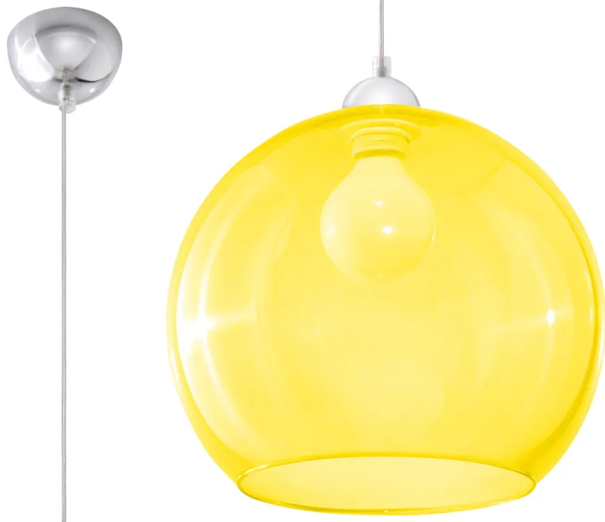 Lampa Wisząca BALL Żółta - Sollux