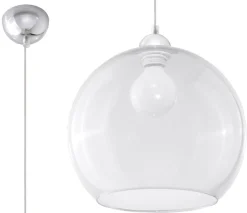 Lampa Wisząca BALL Transparentny - Sollux