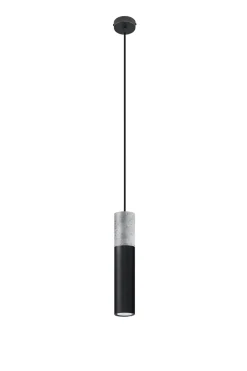 Lampa wisząca BORGIO 1 czarny - Sollux