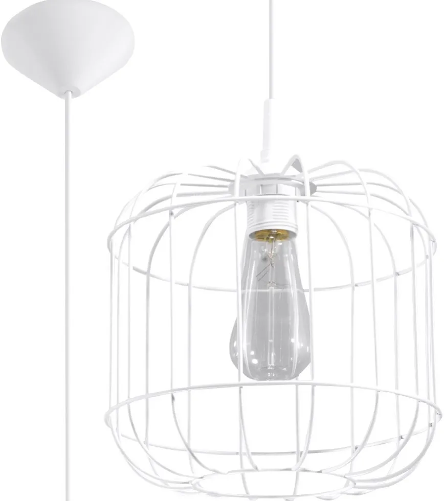 Lampa Wisząca CELTA Biała - Sollux