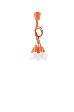 Lampa wisząca DIEGO 5 pomarańczowy - Sollux