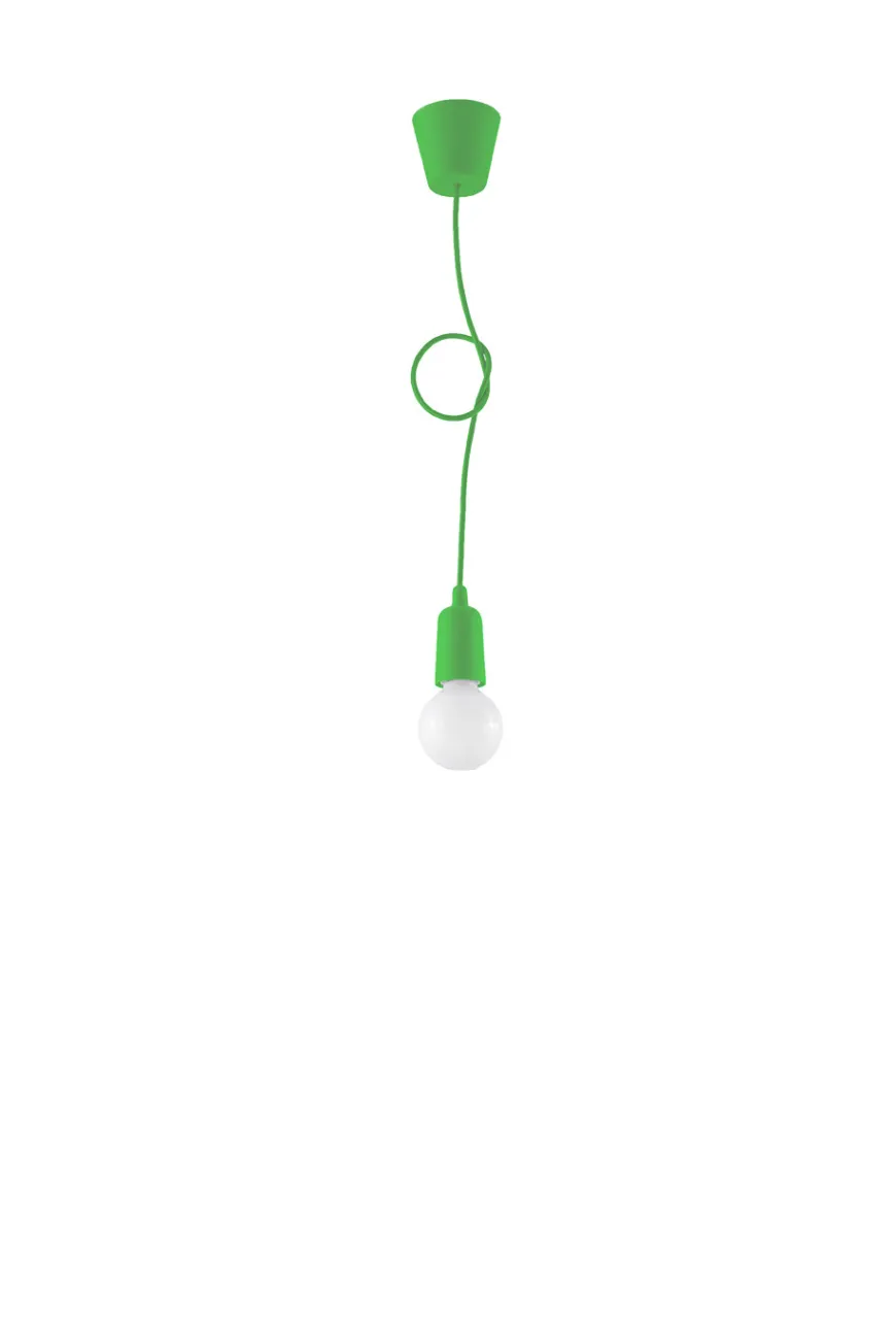 Lampa wisząca DIEGO 1 zielony - Sollux