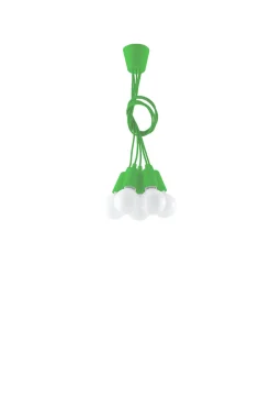 Lampa wisząca DIEGO 5 zielony - Sollux