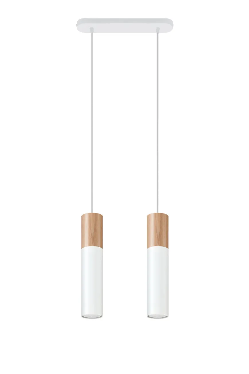 Lampa wisząca PABLO 2 biała - Sollux