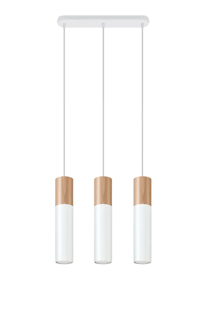 Lampa wisząca PABLO 3 biała - Sollux
