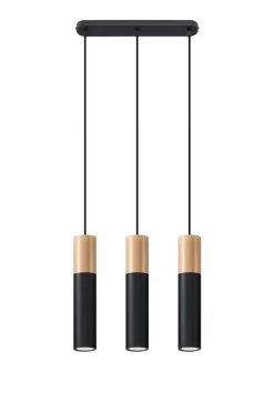 Lampa wisząca PABLO 3 czarna - Sollux