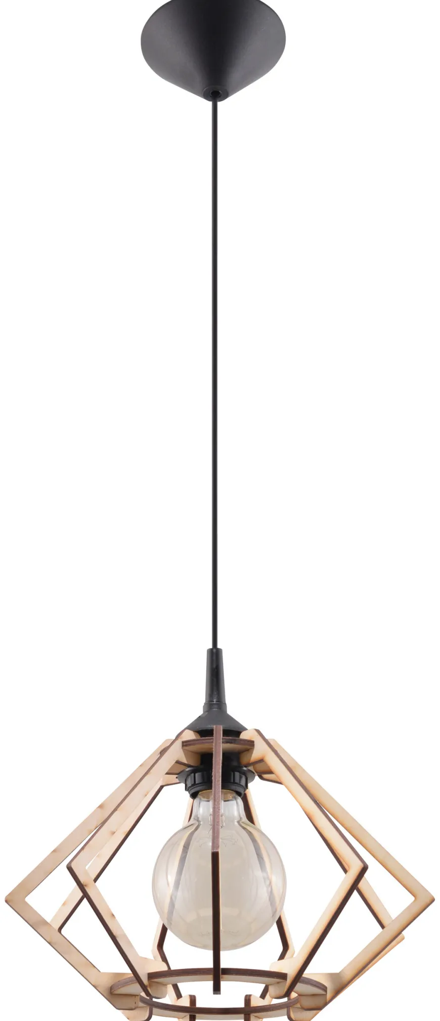 Lampa Wisząca POMPELMO Naturalne Drewno - Sollux