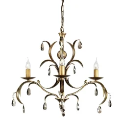 Lily Antique Bronze - Elstead Lighting - lampa wisząca 3-ramienna