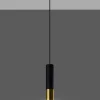 Loopez 1 Czarny/Złoty - SOLLUX LIGHTING - lampa wisząca