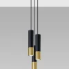 Loopez 3P Czarny/Złoty - SOLLUX LIGHTING - lampa wisząca