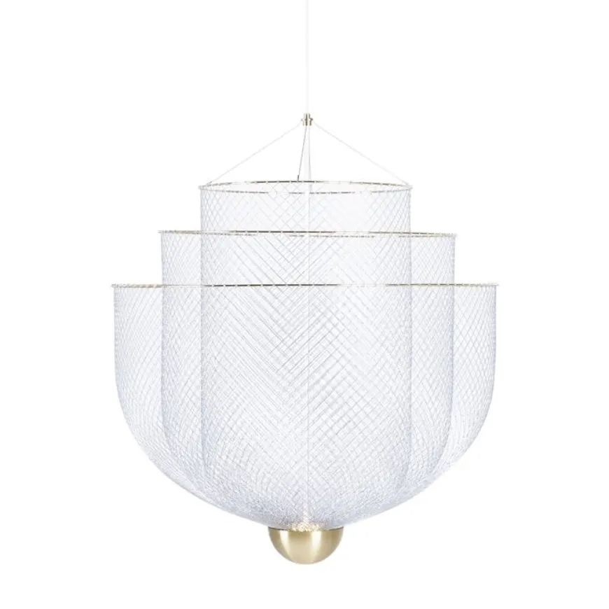 Meshmatics Small Ø58 stal, mosiądz - Moooi - lampa wisząca
