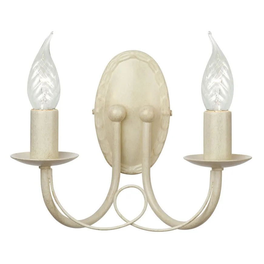 Minster Ivory Gold - Elstead Lighting - kinkiet podwójny