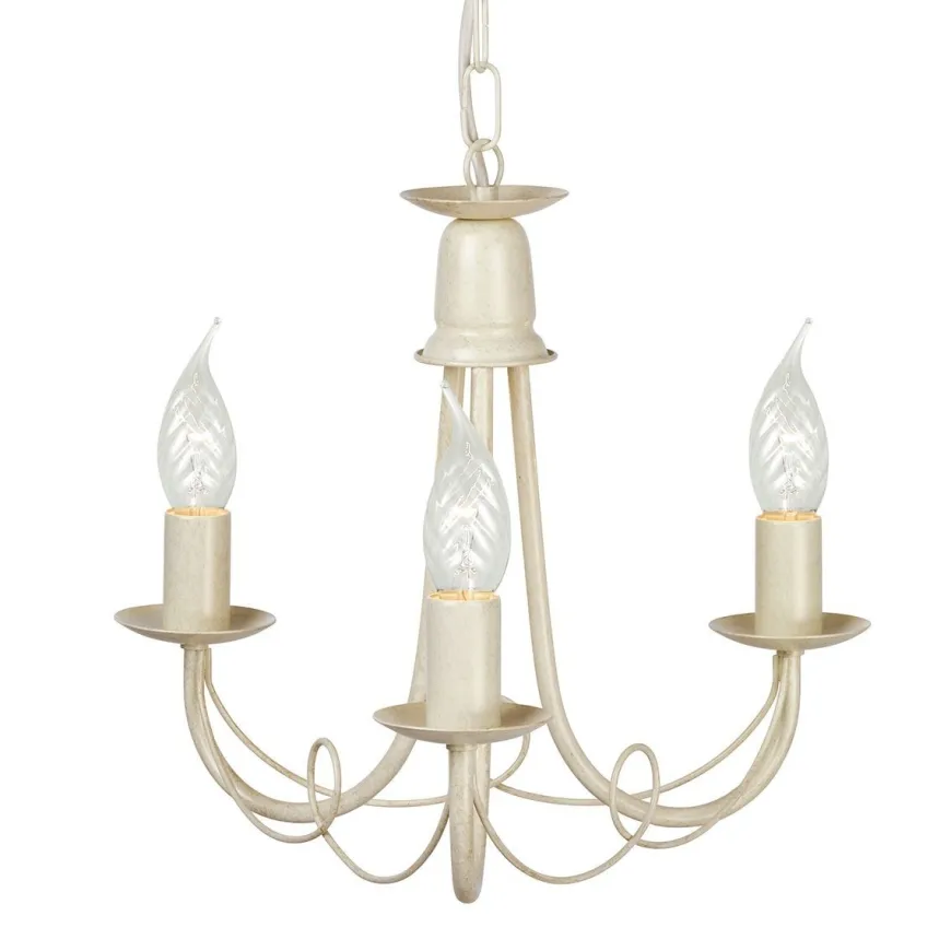 Minster Ivory Gold - Elstead Lighting - lampa wisząca 3-ramienna