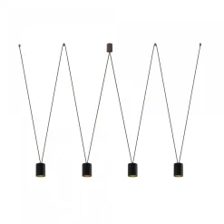 More Tone Black-Gold Iv - Nowodvorski - lampa wisząca nowoczesna