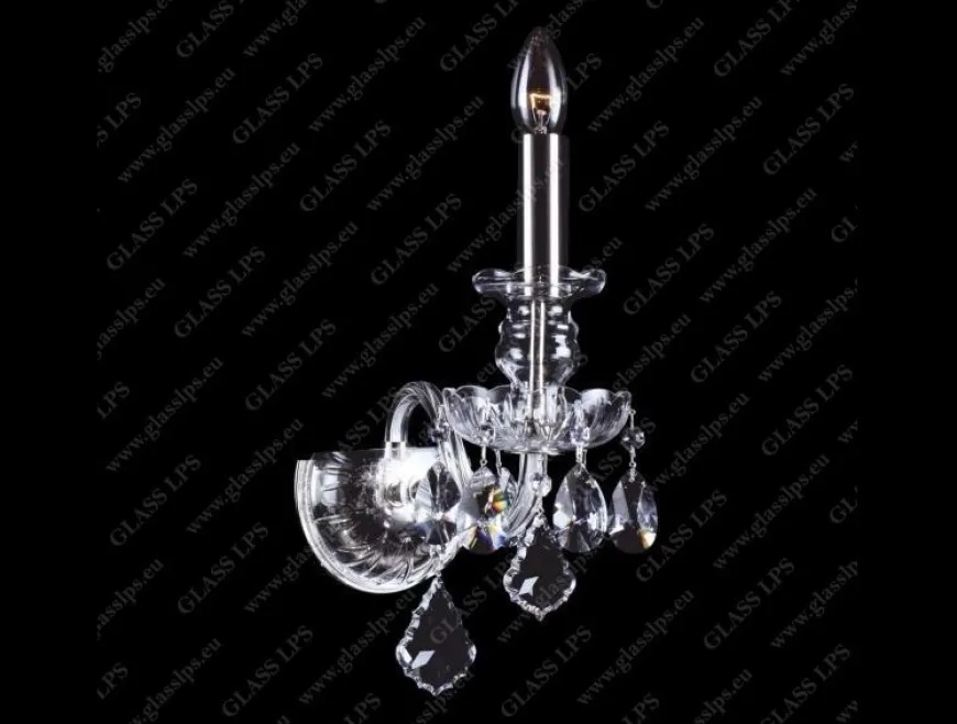 N21 892/01/1-A, 2; SILVER - Glass LPS - kinkiet kryształowy