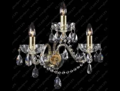 N21 801/03/1-A; GOLD - Glass LPS - kinkiet kryształowy