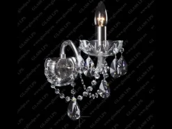 N21 801/01/1-A; SILVER - Glass LPS - kinkiet kryształowy