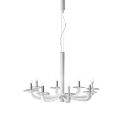 Natural Ø70 biały - De Majo - lampa sufitowa 8-ramienna