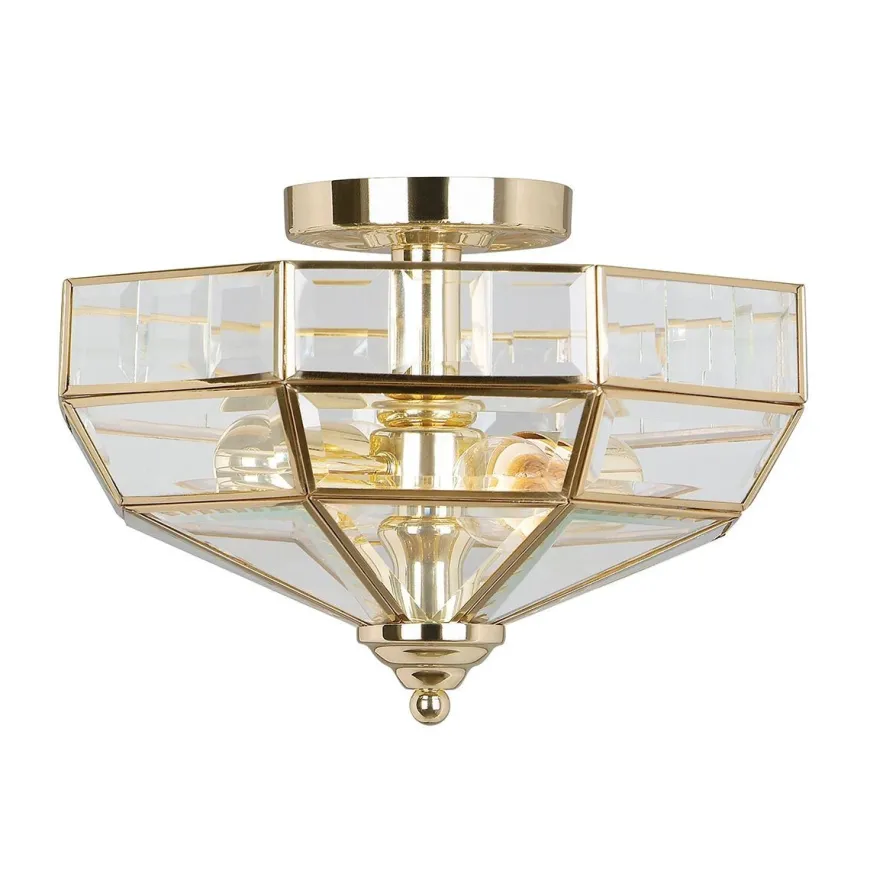 Old Park Polished Brass - Elstead Lighting - lampa sufitowa klasyczna