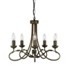Olivia Black And Gold - Elstead Lighting - lampa wisząca 5-ramienna