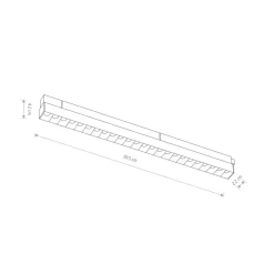 Oprawa Liniowa Focus Led 15W 3000K Do 1-Obwodowych Szynoprzewodów Magnetycznych - Nowodvorski