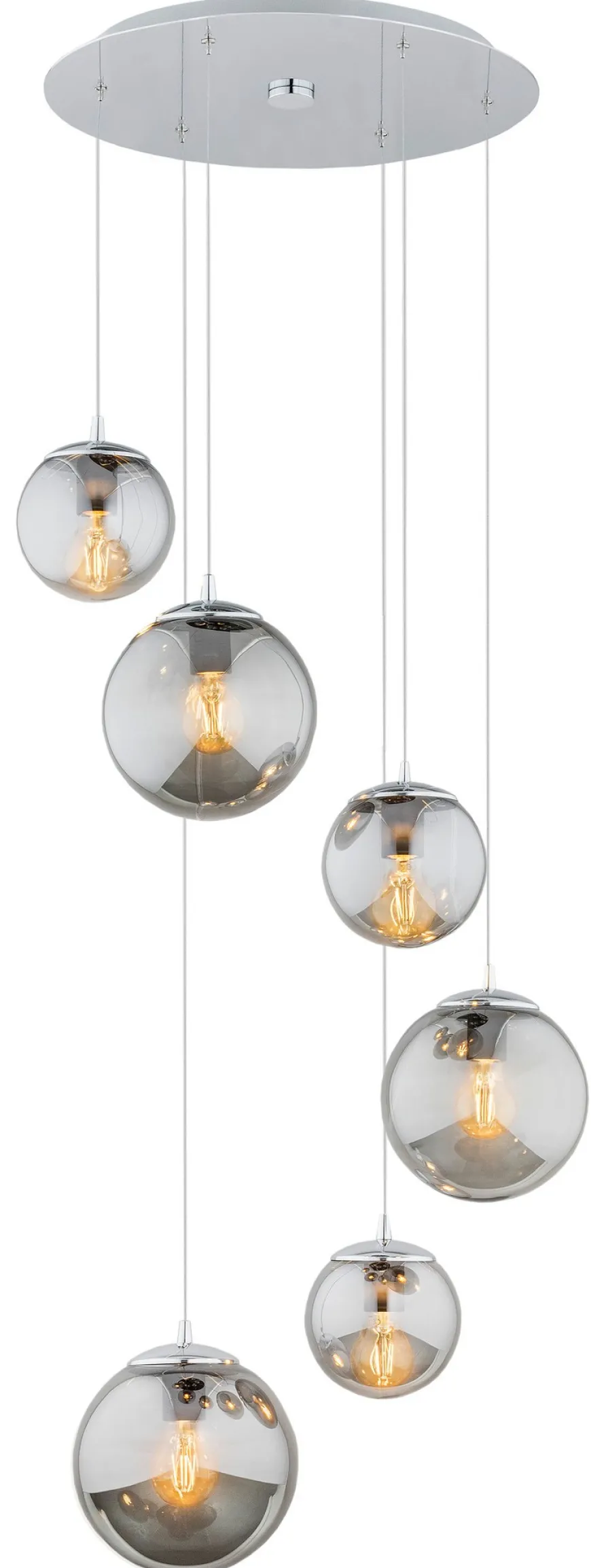 Optica 2529 - Argon - lampa wisząca 6 pł. na okrągłej podsufitce