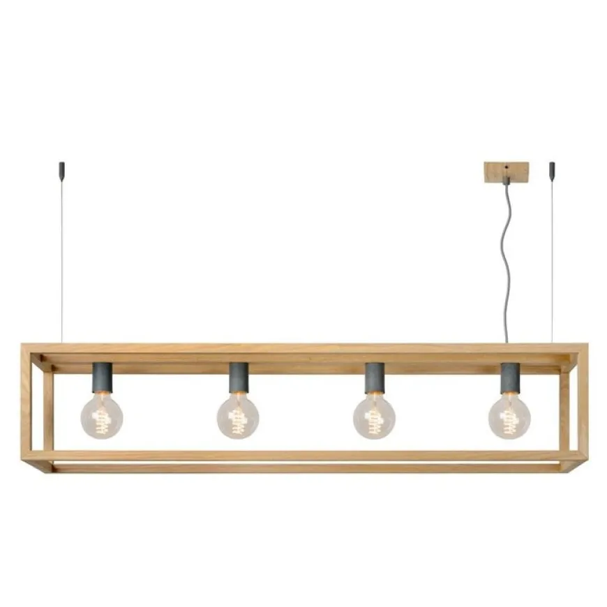 Oris L120 drewno - Lucide - lampa wisząca