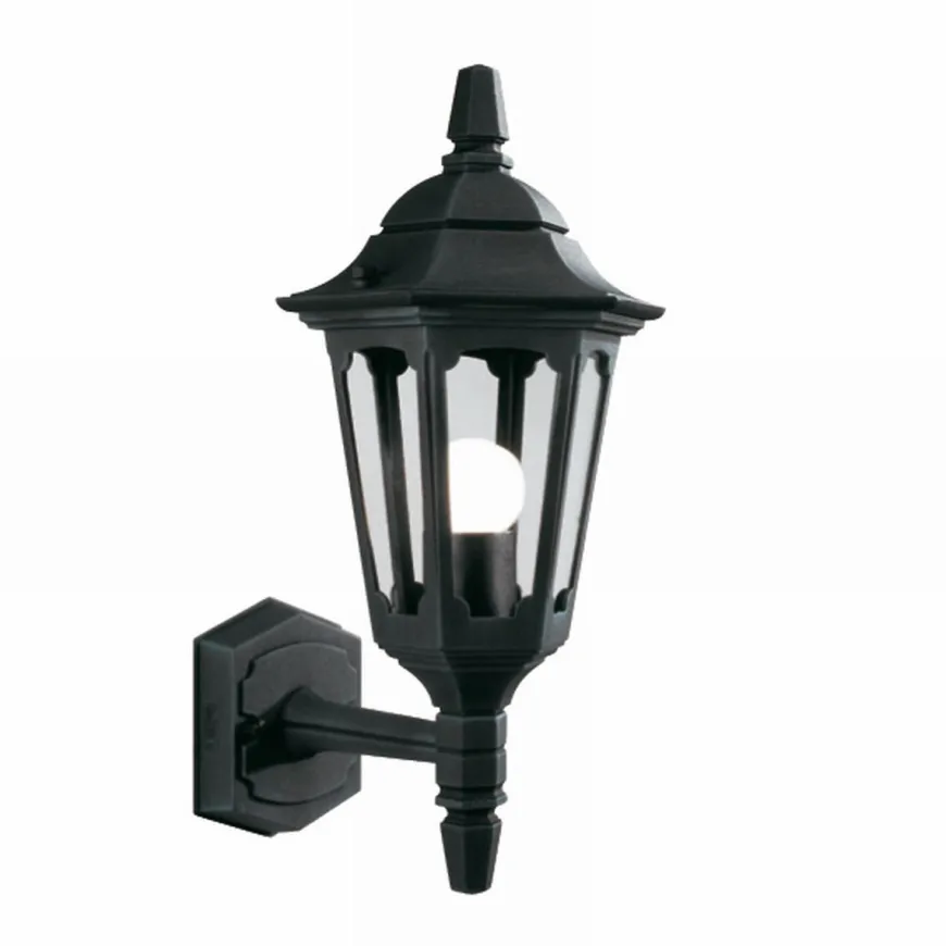 Parish Black H39 - Elstead Lighting - kinkiet ogrodowy góra