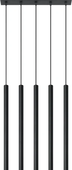 Pastelo 5 Czarna - SOLLUX LIGHTING - lampa wisząca