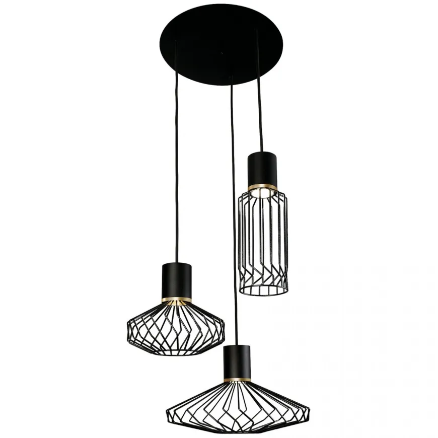 Pico Black-Gold III 8863 - Nowodvorski - lampa wisząca nowoczesna