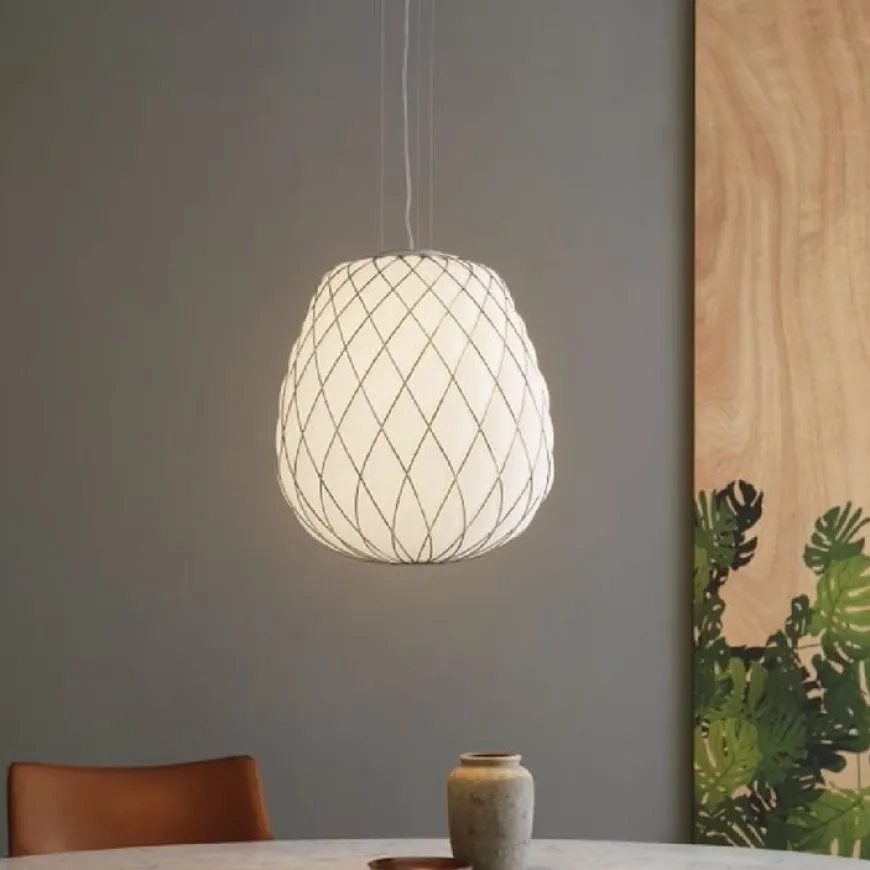 Pinecone Ø30 biały, złoty - Fontana Arte - lampa wisząca