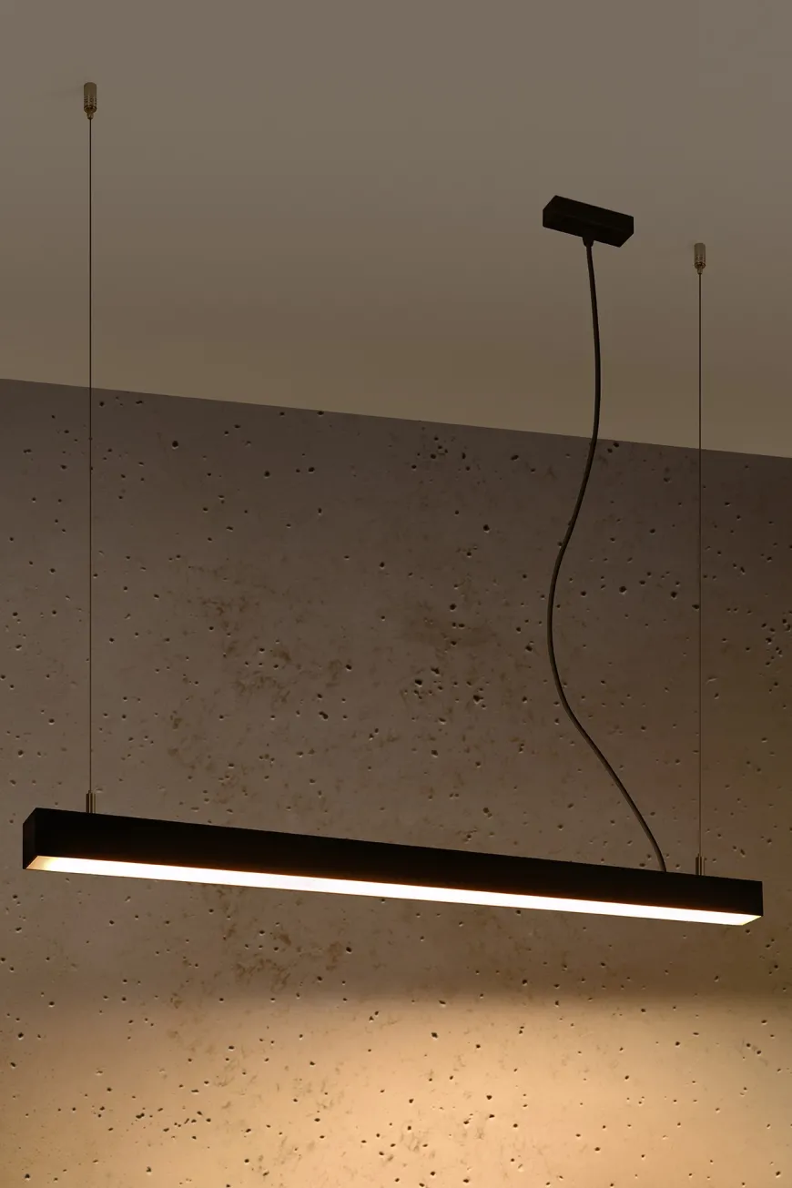 Pinne 95 Czarna 3000K - THORO - lampa wisząca