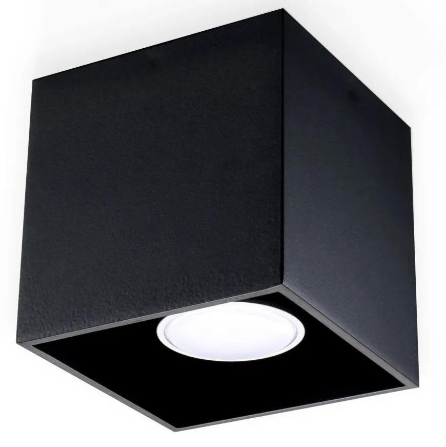 Plafon QUAD 1 Czarny - Sollux