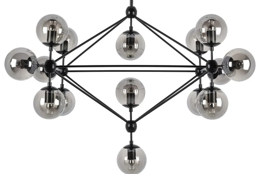 Planetario 15 Czarna - King Home - lampa wisząca