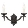 Rectory Black - Elstead Lighting - kinkiet podwójny
