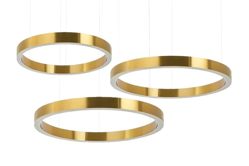 Ring 40 + 60 + 60 Złota - King Home - lampa wisząca