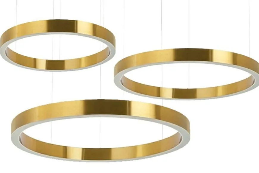 Ring 60 + 80 + 100 Złota - King Home - lampa wisząca