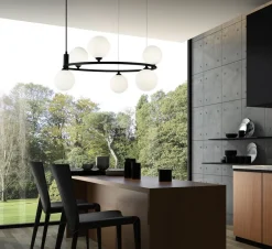 Ring Black 6 - Maytoni - żyrandol nowoczesny