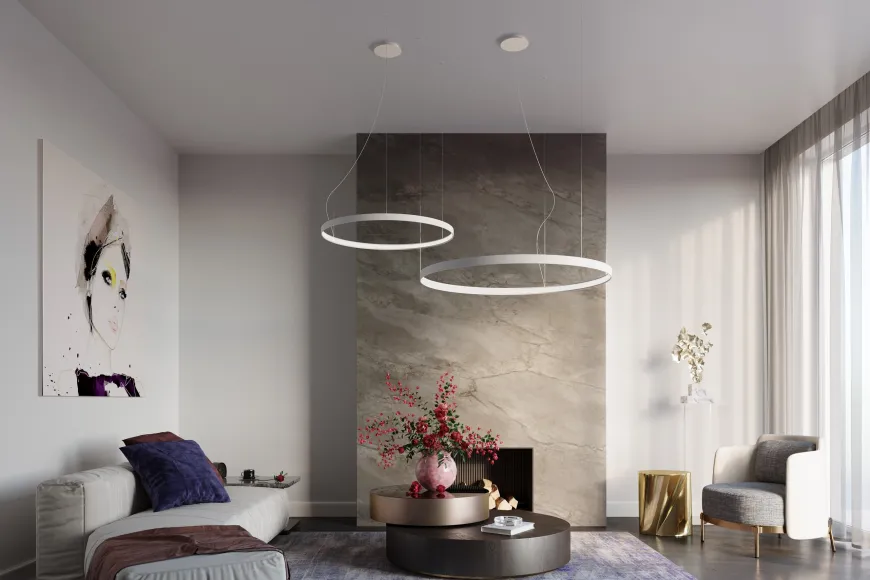 Rio 78 Biały Led 4000K - THORO - lampa wisząca