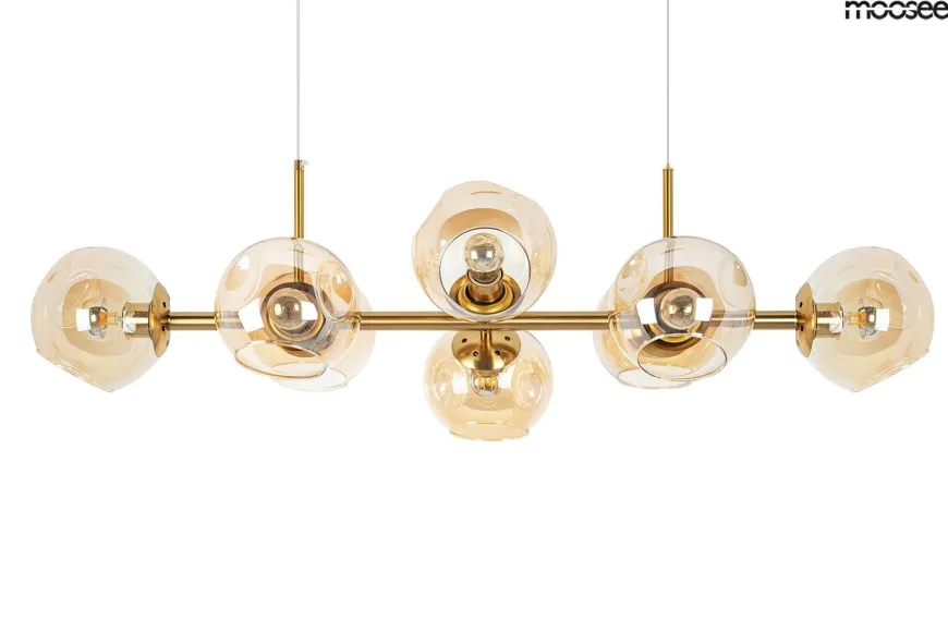 Romeo Gold Złota / Bursztynowa - Moosee - lampa wisząca