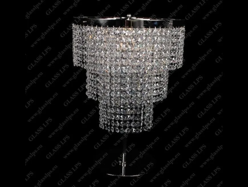 S37 238/03/6; Ni - Glass LPS - kryształowa lampa biurkowa