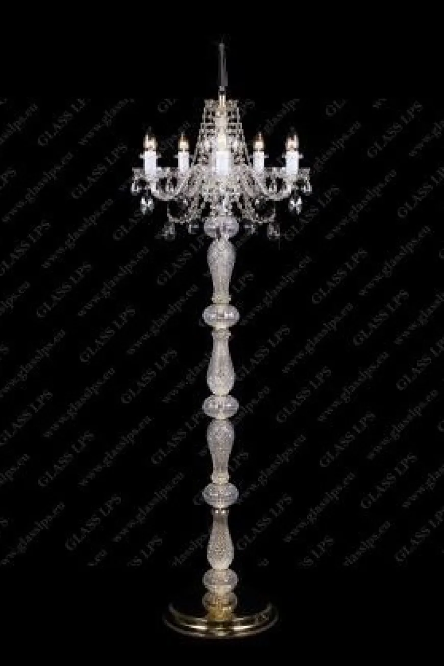 S41 009/05/1-A; lip. - Glass LPS - lampa stojąca kryształowa