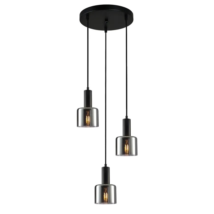 Santia III black - Italux - żyrandol wiszący nowoczesny