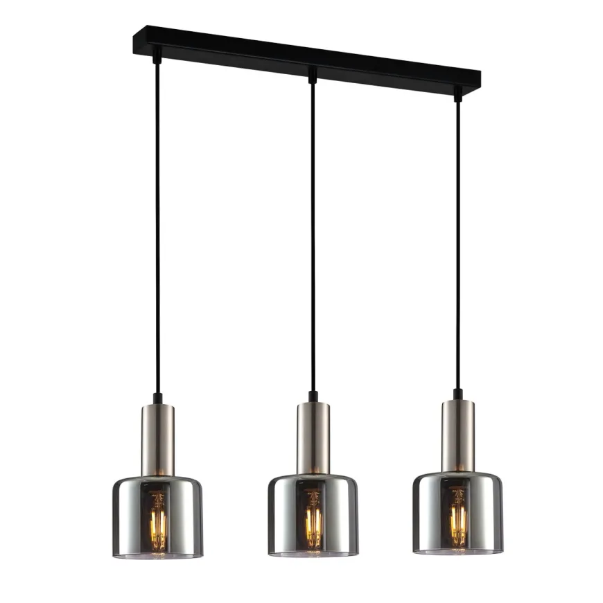 Santia III silver - Italux - lampa wisząca nowoczesna
