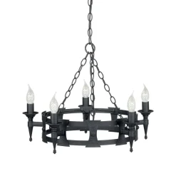 Saxon Black Ø60 - Elstead Lighting - lampa wisząca