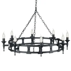 Saxon Black Ø90 - Elstead Lighting - lampa wisząca