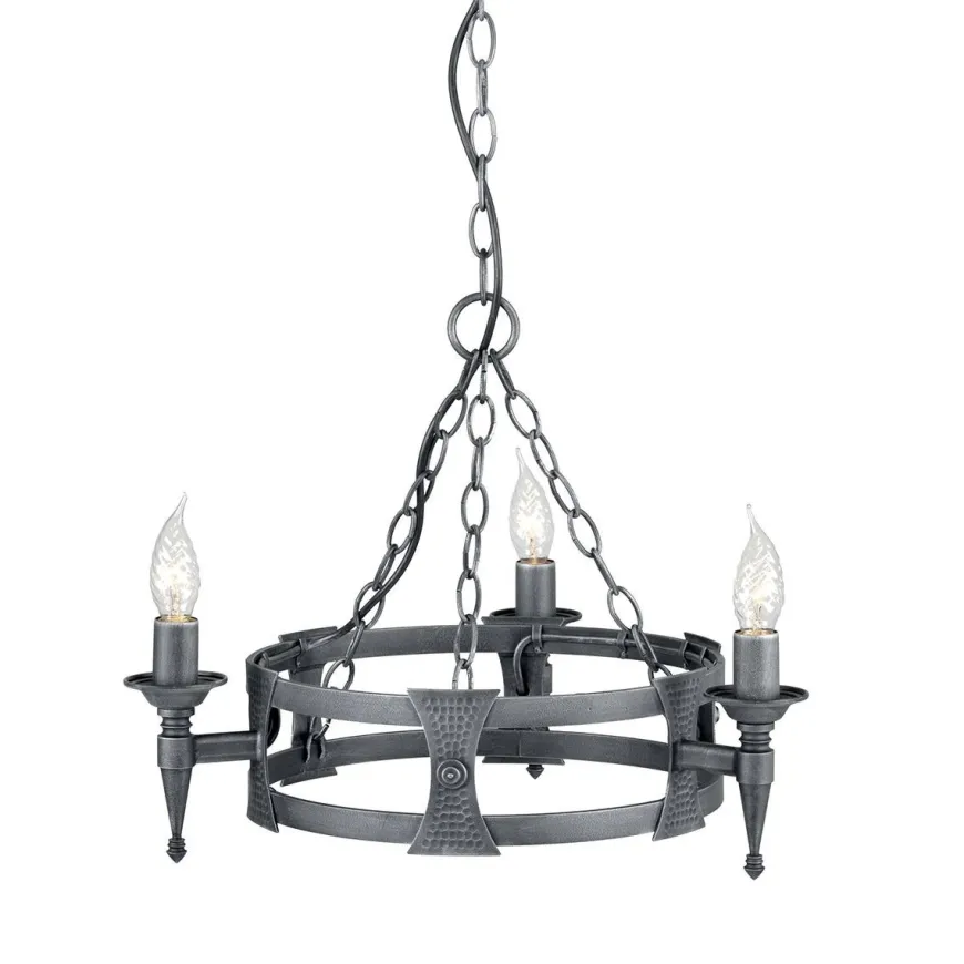 Saxon Black And Silver Ø52 - Elstead Lighting - lampa wisząca