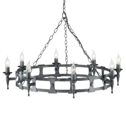 Saxon Black And Silver Ø90 - Elstead Lighting - lampa wisząca
