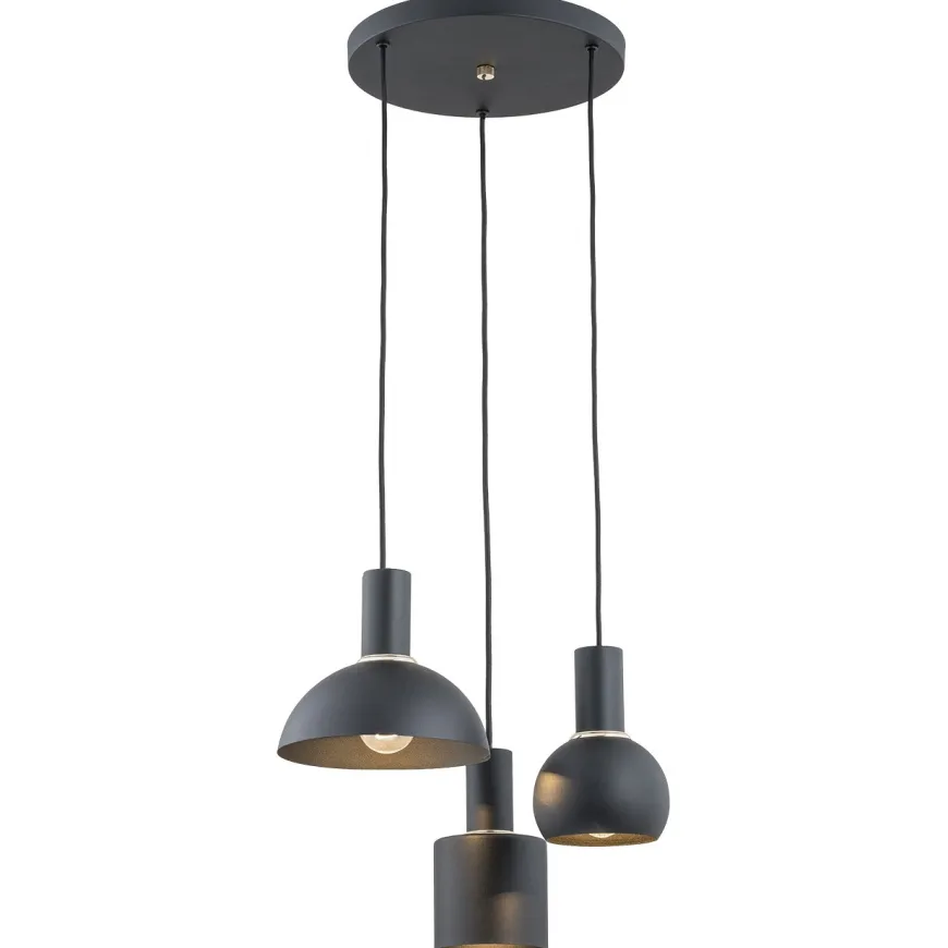 Sines 1472 - Argon - lampa wisząca 3 pł. na okrągłej podsufitce
