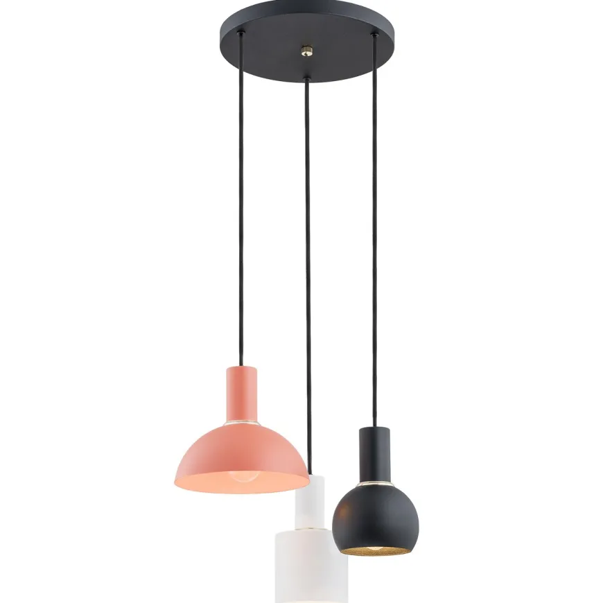Sines 1480 - Argon - lampa wisząca 3 pł. na okrągłej podsufitce
